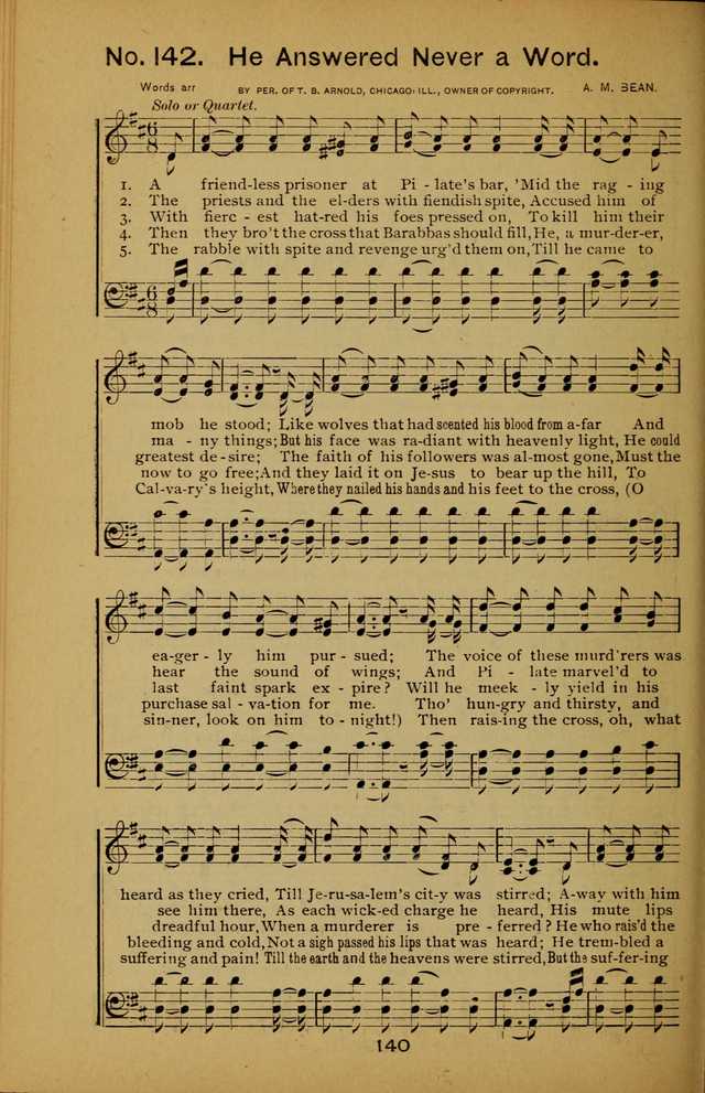 Songs of the Evening Light: for Sunday schools, missionary and revival meetings and gospel work in general page 140