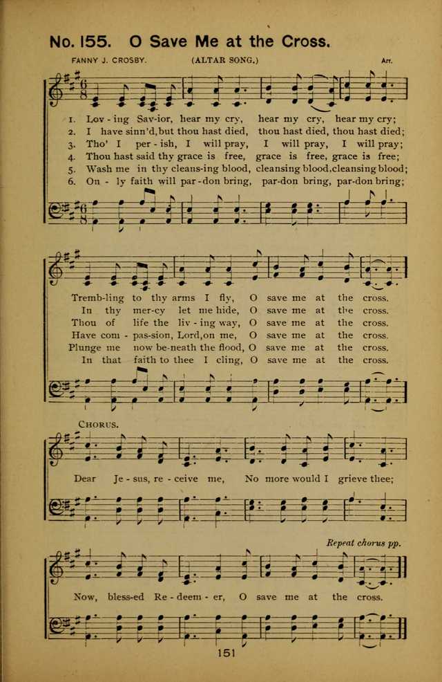 Songs of the Evening Light: for Sunday schools, missionary and revival meetings and gospel work in general page 151