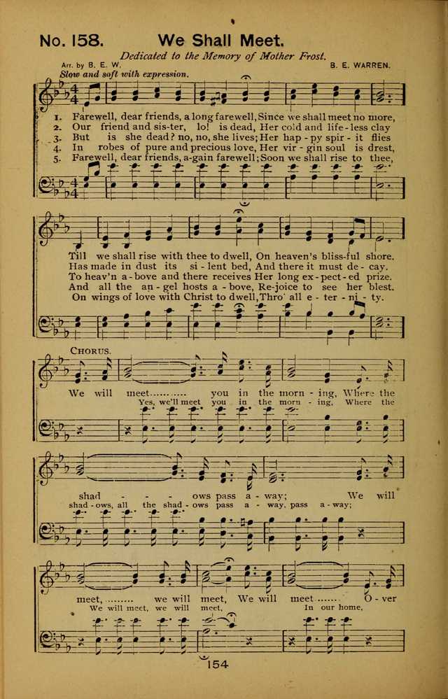 Songs of the Evening Light: for Sunday schools, missionary and revival meetings and gospel work in general page 154