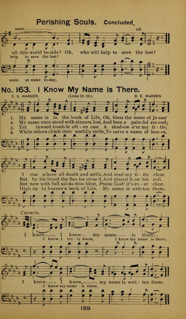 Songs of the Evening Light: for Sunday schools, missionary and revival meetings and gospel work in general page 159