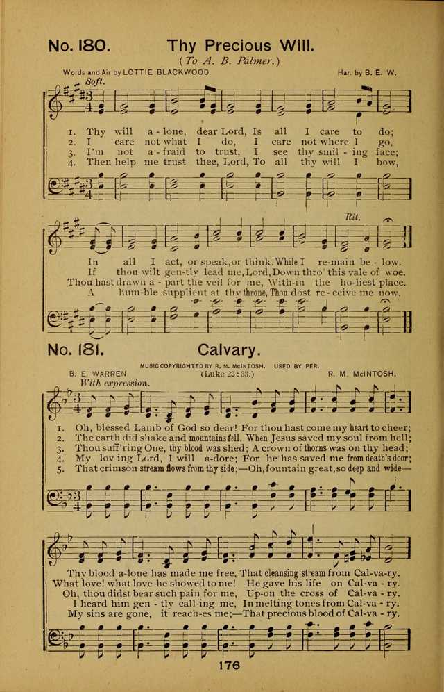 Songs of the Evening Light: for Sunday schools, missionary and revival meetings and gospel work in general page 176