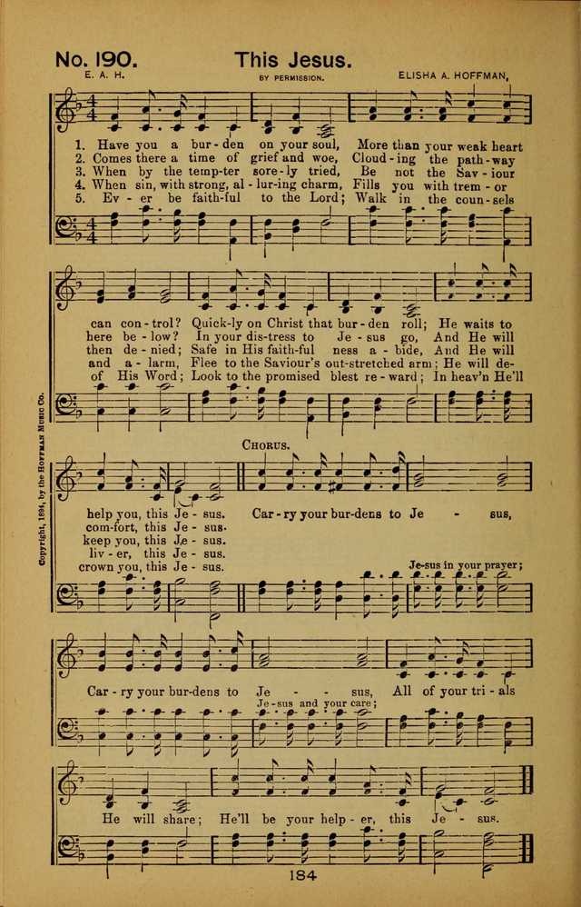 Songs of the Evening Light: for Sunday schools, missionary and revival meetings and gospel work in general page 184