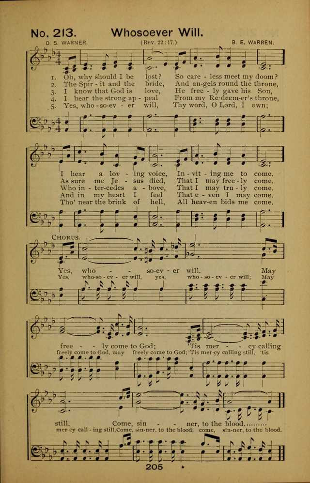 Songs of the Evening Light: for Sunday schools, missionary and revival meetings and gospel work in general page 205