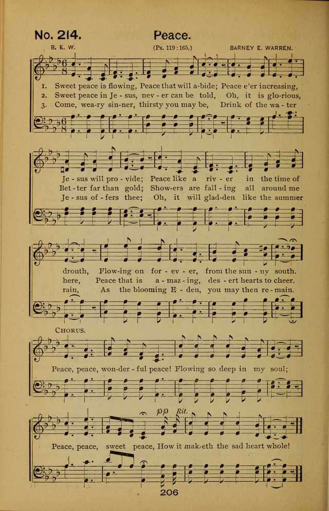 Songs of the Evening Light: for Sunday schools, missionary and revival meetings and gospel work in general page 206