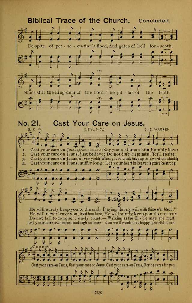 Songs of the Evening Light: for Sunday schools, missionary and revival meetings and gospel work in general page 23