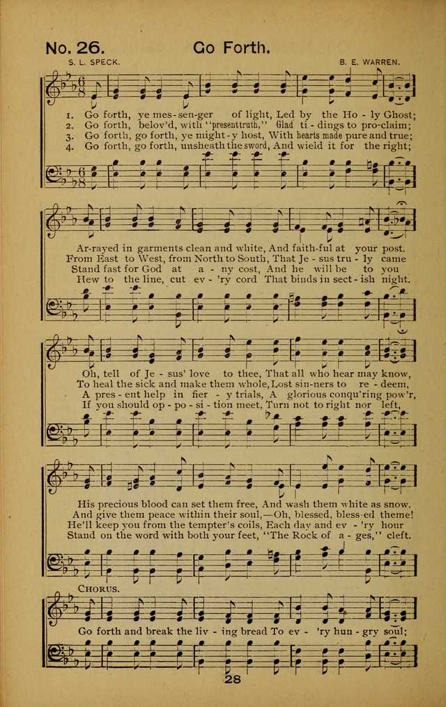 Songs of the Evening Light: for Sunday schools, missionary and revival meetings and gospel work in general page 28