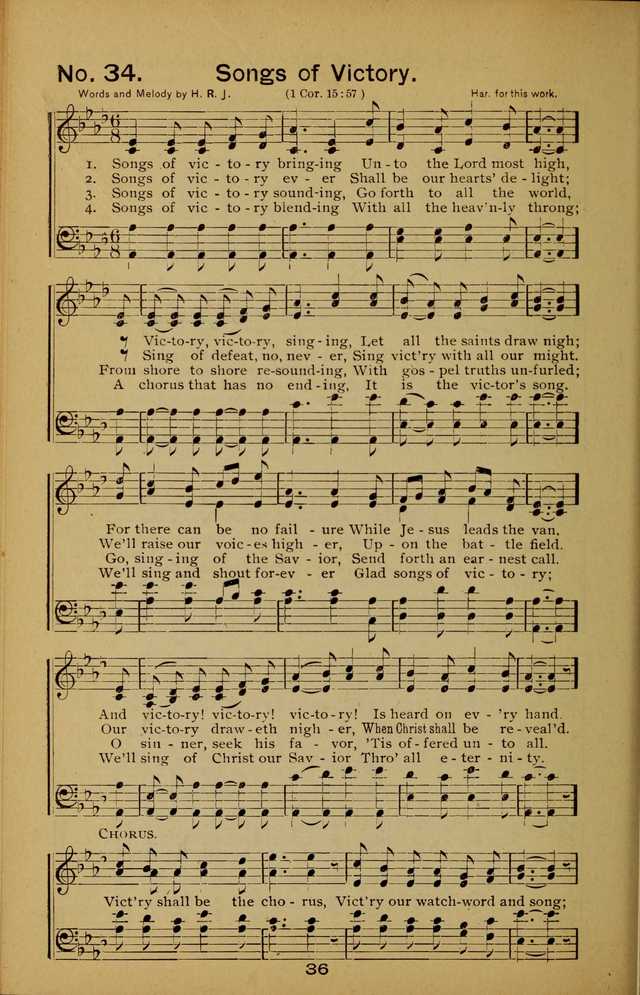 Songs of the Evening Light: for Sunday schools, missionary and revival meetings and gospel work in general page 36