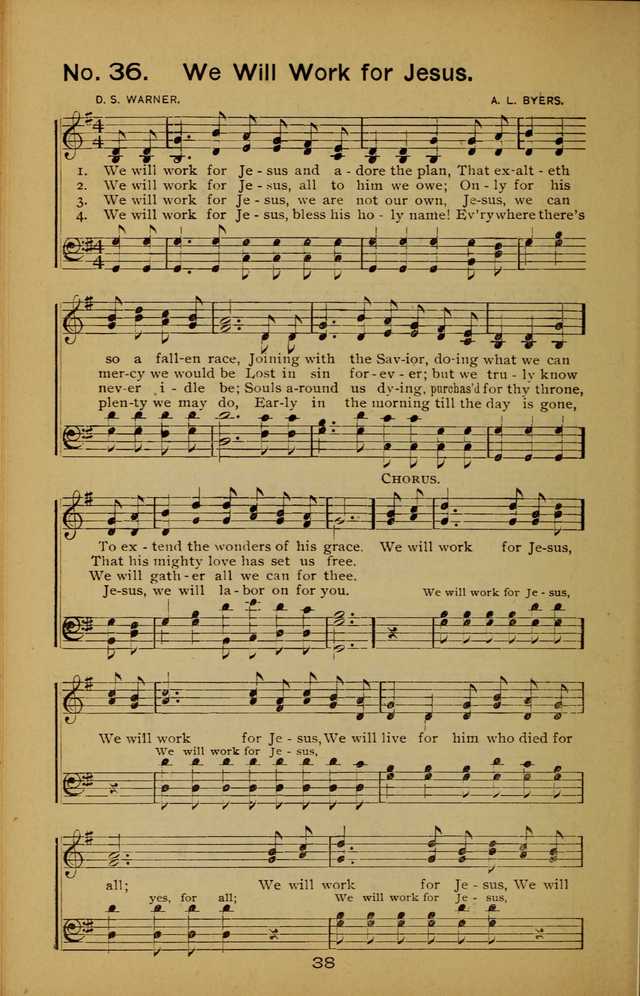 Songs of the Evening Light: for Sunday schools, missionary and revival meetings and gospel work in general page 38