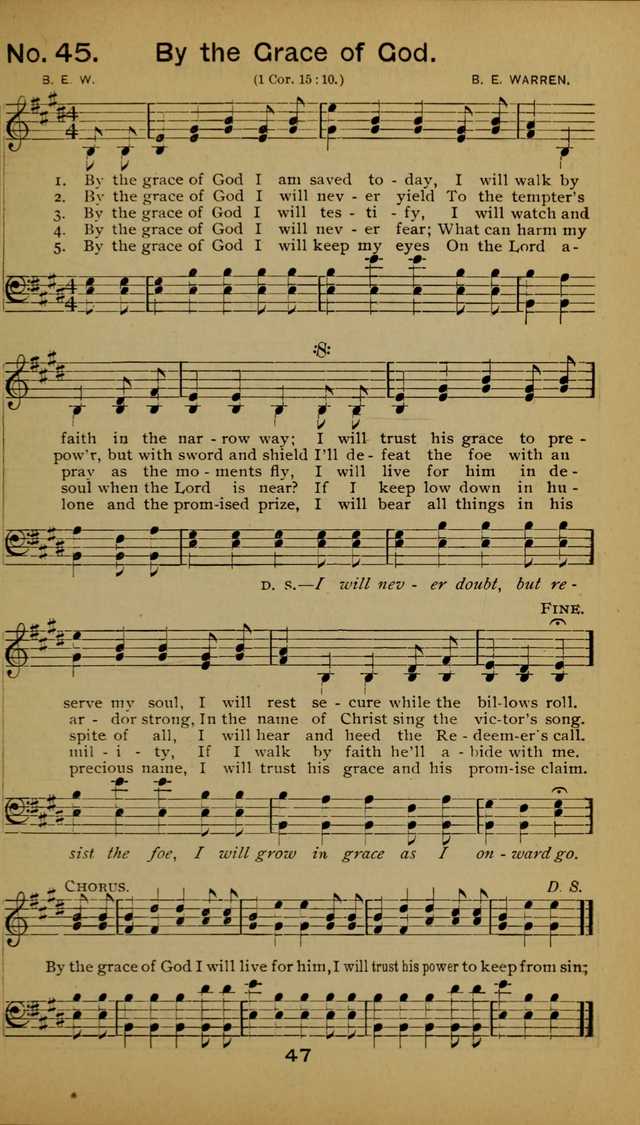 Songs of the Evening Light: for Sunday schools, missionary and revival meetings and gospel work in general page 47