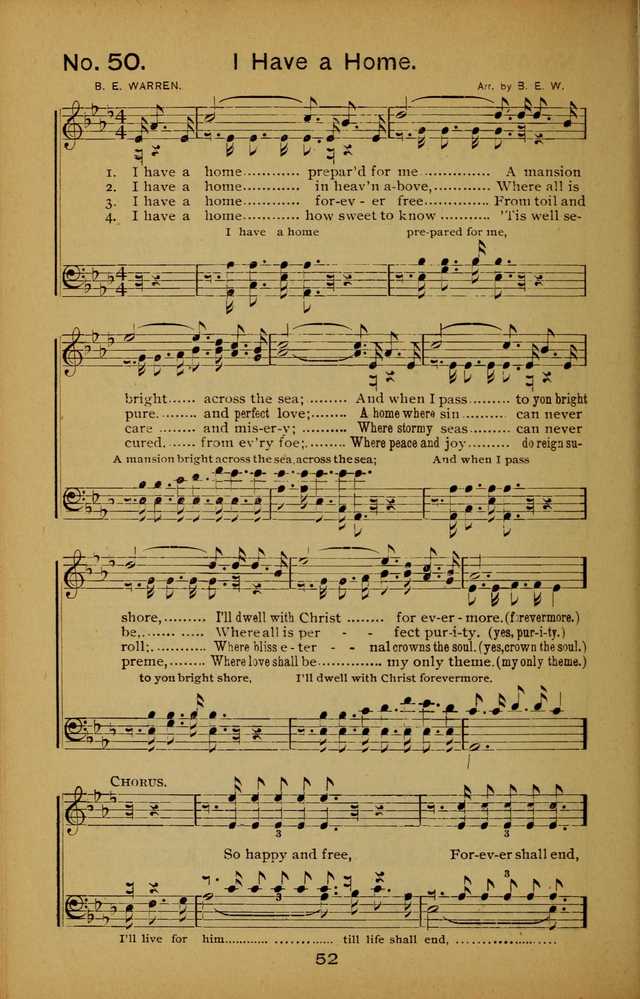 Songs of the Evening Light: for Sunday schools, missionary and revival meetings and gospel work in general page 52