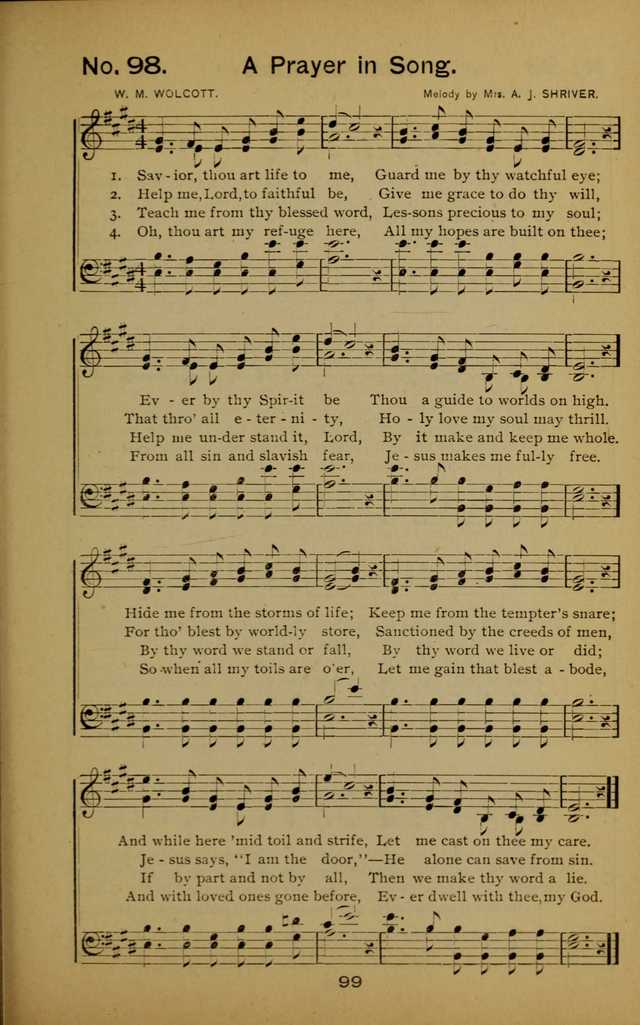 Songs of the Evening Light: for Sunday schools, missionary and revival meetings and gospel work in general page 99