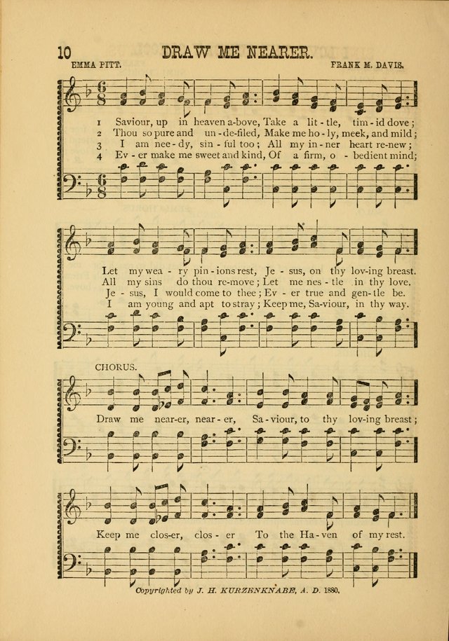 Silvery Echoes of Praise and Prayer: a collection of hymns and music, expecially adapted for children and youths in the primary and intermediate departments of the Sunday-school page 10