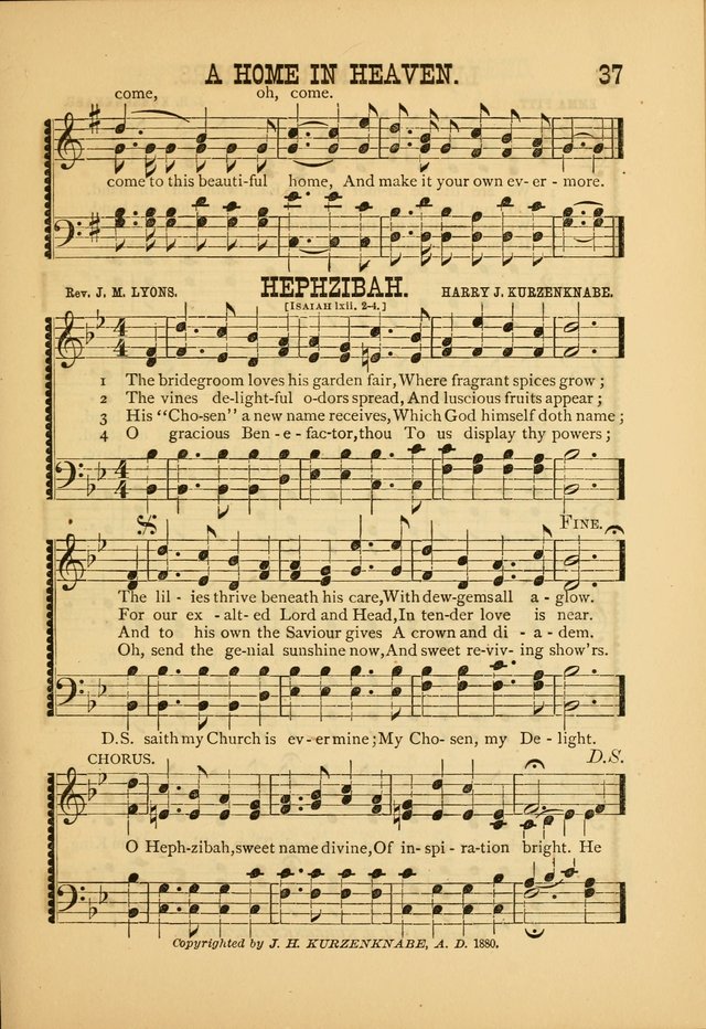 Silvery Echoes of Praise and Prayer: a collection of hymns and music, expecially adapted for children and youths in the primary and intermediate departments of the Sunday-school page 37