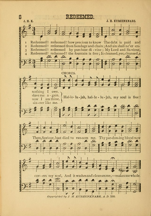 Silvery Echoes of Praise and Prayer: a collection of hymns and music, expecially adapted for children and youths in the primary and intermediate departments of the Sunday-school page 8