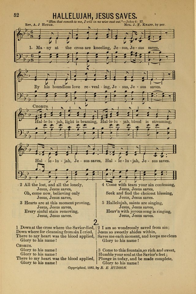 Salvation Echoes: for Sabbath School, Gospel, Prayer and Praise Meetings page 52