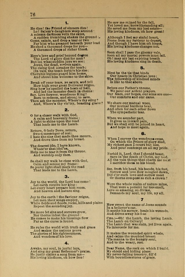 Salvation Echoes: for Sabbath School, Gospel, Prayer and Praise Meetings page 76