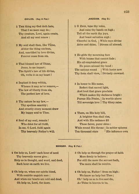 Songs of Faith, Hope, and Love: for Sunday Schools and devotional meetings page 103