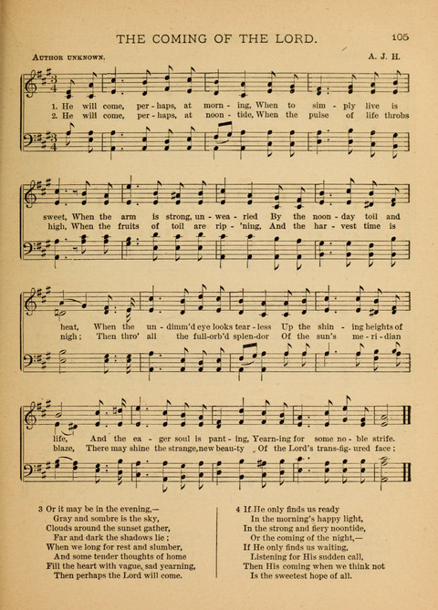 Songs of Faith, Hope, and Love: for Sunday Schools and devotional meetings page 105