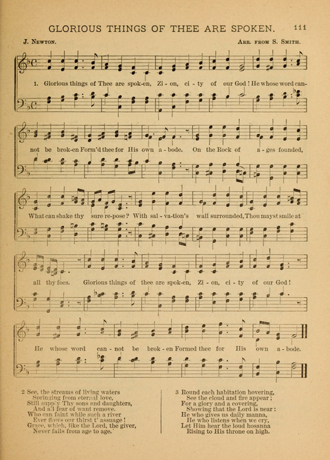 Songs of Faith, Hope, and Love: for Sunday Schools and devotional meetings page 111