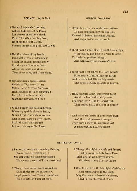 Songs of Faith, Hope, and Love: for Sunday Schools and devotional meetings page 113