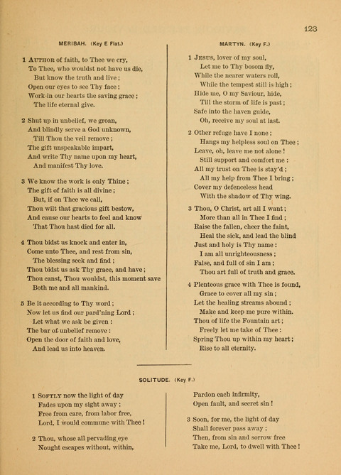 Songs of Faith, Hope, and Love: for Sunday Schools and devotional meetings page 123