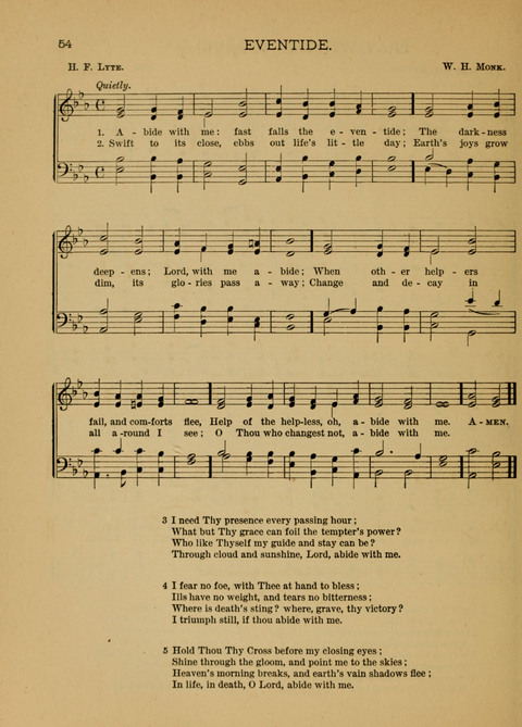 Songs of Faith, Hope, and Love: for Sunday Schools and devotional meetings page 54