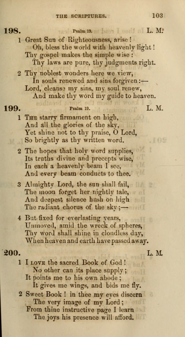 Songs for the Sanctuary; or, Psalms and Hymns for Christian Worship (Words only) page 103