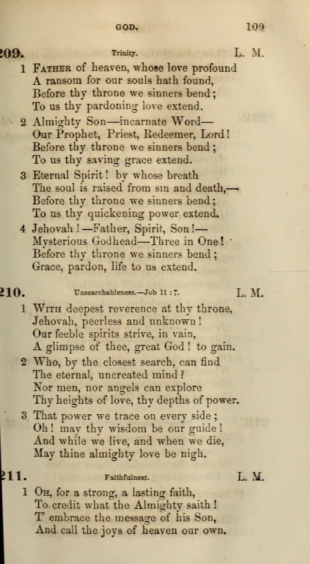 Songs for the Sanctuary; or, Psalms and Hymns for Christian Worship (Words only) page 109