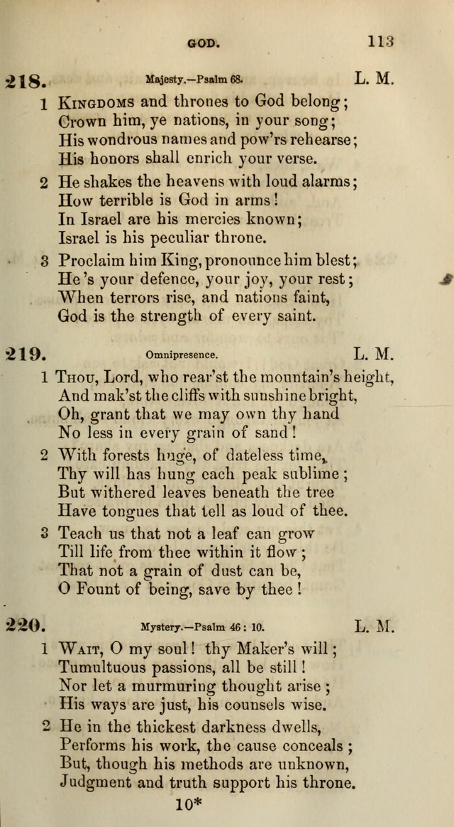 Songs for the Sanctuary; or, Psalms and Hymns for Christian Worship (Words only) page 113