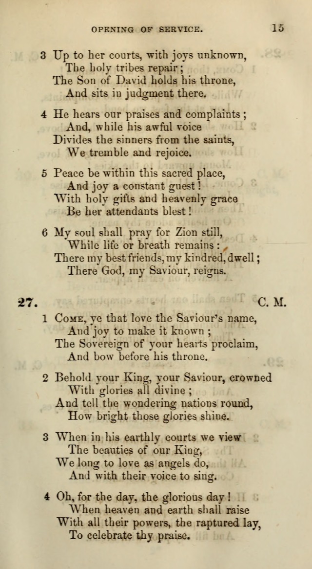 Songs for the Sanctuary; or, Psalms and Hymns for Christian Worship (Words only) page 15