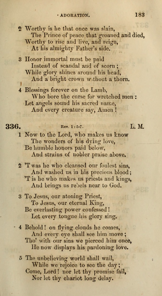 Songs for the Sanctuary; or, Psalms and Hymns for Christian Worship (Words only) page 183