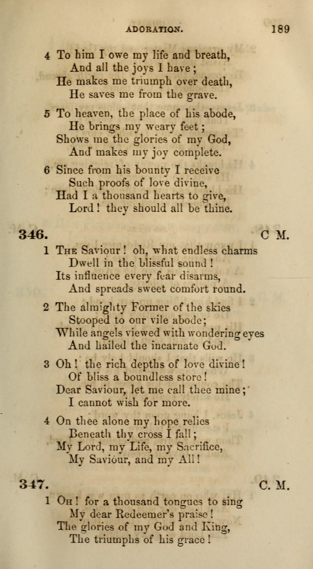 Songs for the Sanctuary; or, Psalms and Hymns for Christian Worship (Words only) page 189