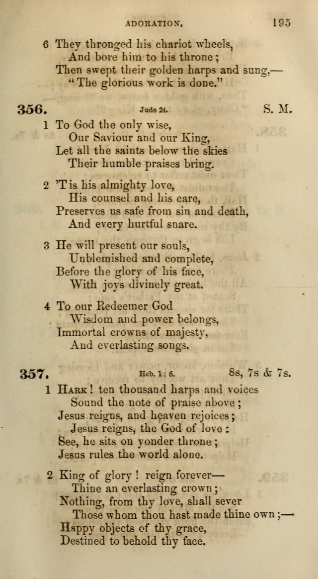 Songs for the Sanctuary; or, Psalms and Hymns for Christian Worship (Words only) page 195