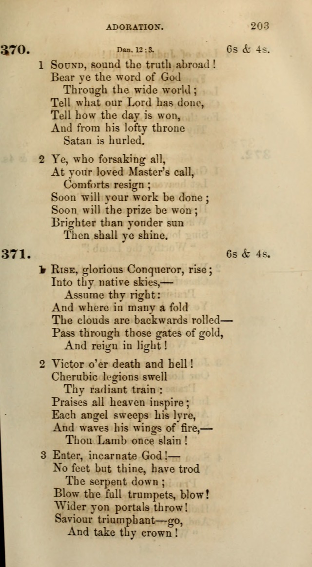 Songs for the Sanctuary; or, Psalms and Hymns for Christian Worship (Words only) page 203