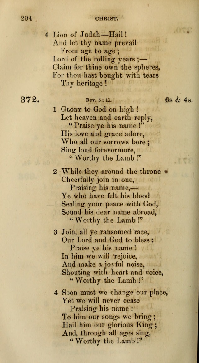 Songs for the Sanctuary; or, Psalms and Hymns for Christian Worship (Words only) page 204