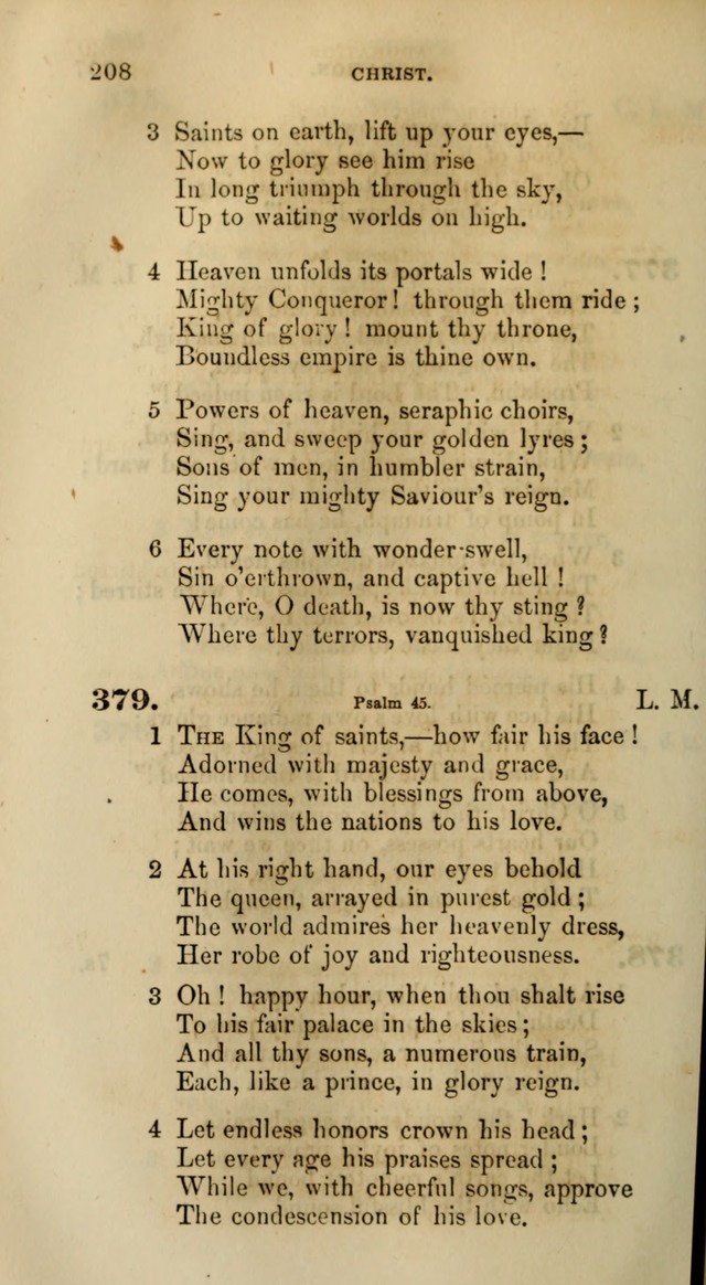 Songs for the Sanctuary; or, Psalms and Hymns for Christian Worship (Words only) page 208