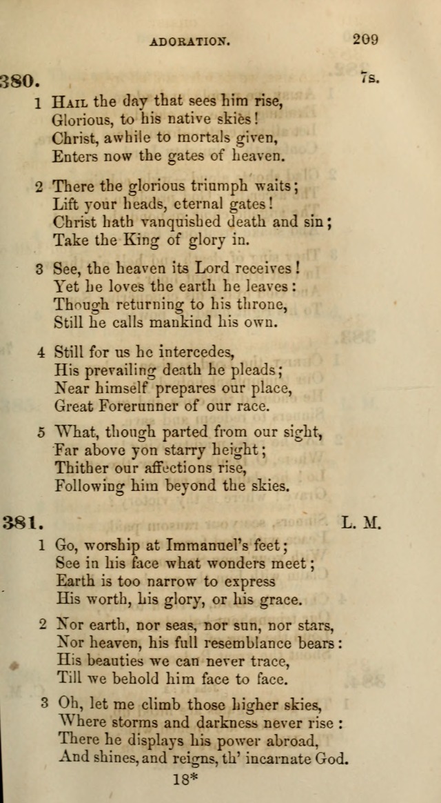 Songs for the Sanctuary; or, Psalms and Hymns for Christian Worship (Words only) page 209