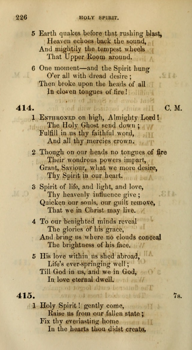 Songs for the Sanctuary; or, Psalms and Hymns for Christian Worship (Words only) page 226