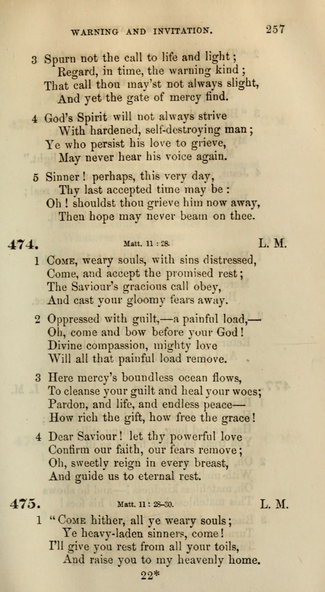 Songs for the Sanctuary; or, Psalms and Hymns for Christian Worship (Words only) page 257