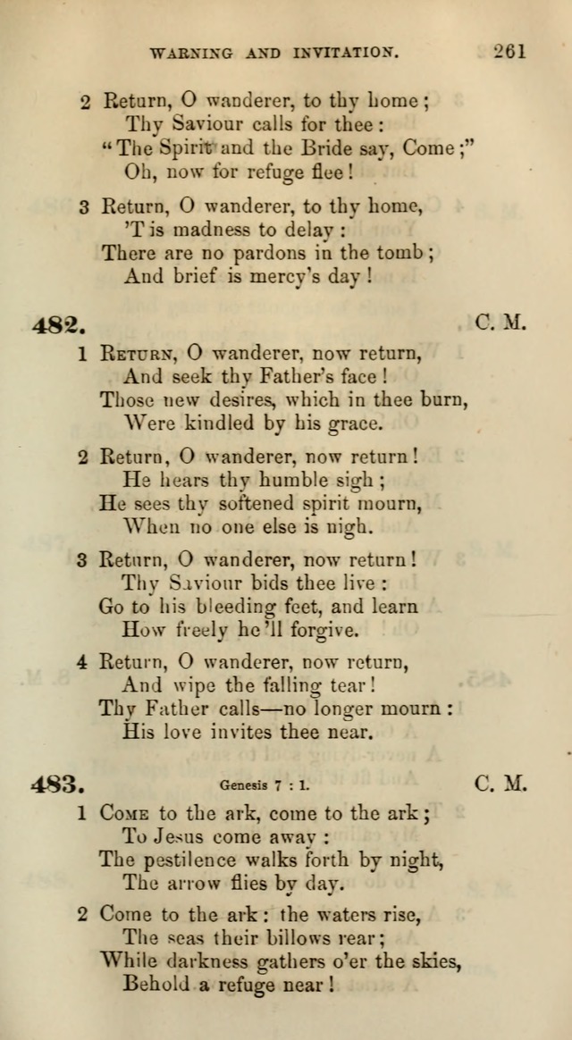 Songs for the Sanctuary; or, Psalms and Hymns for Christian Worship (Words only) page 261