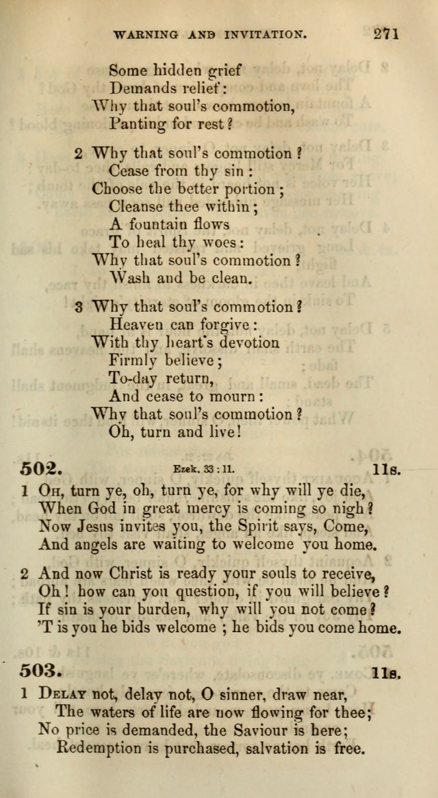 Songs for the Sanctuary; or, Psalms and Hymns for Christian Worship (Words only) page 271