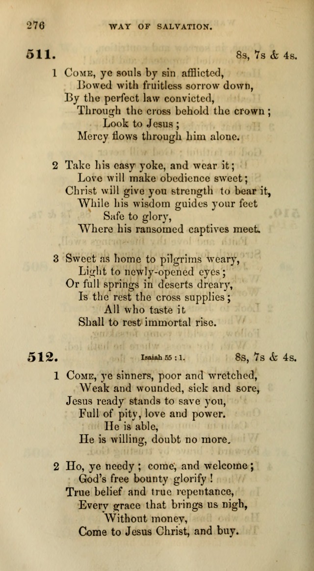 Songs for the Sanctuary; or, Psalms and Hymns for Christian Worship (Words only) page 276