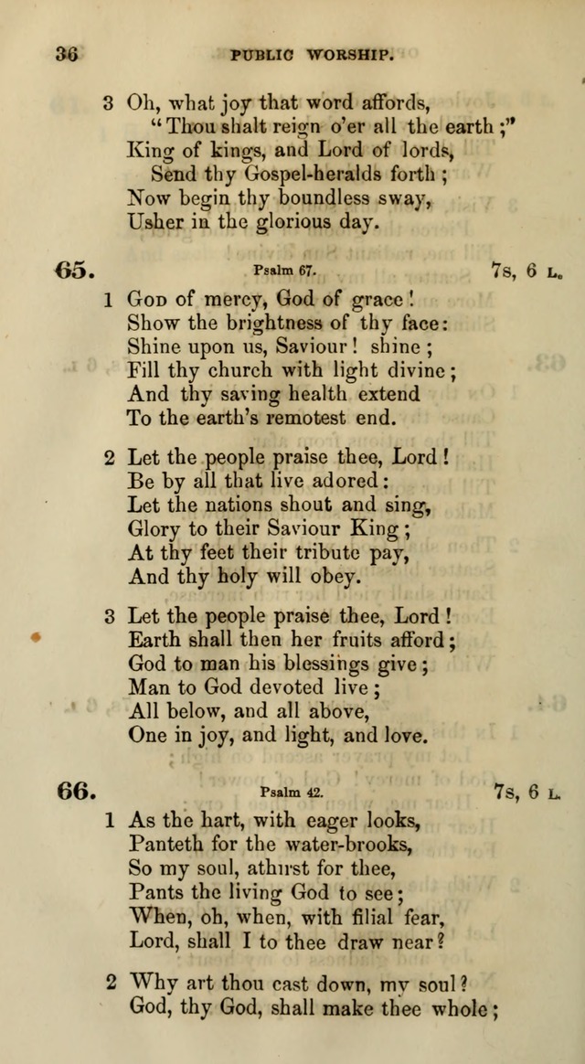 Songs for the Sanctuary; or, Psalms and Hymns for Christian Worship (Words only) page 36