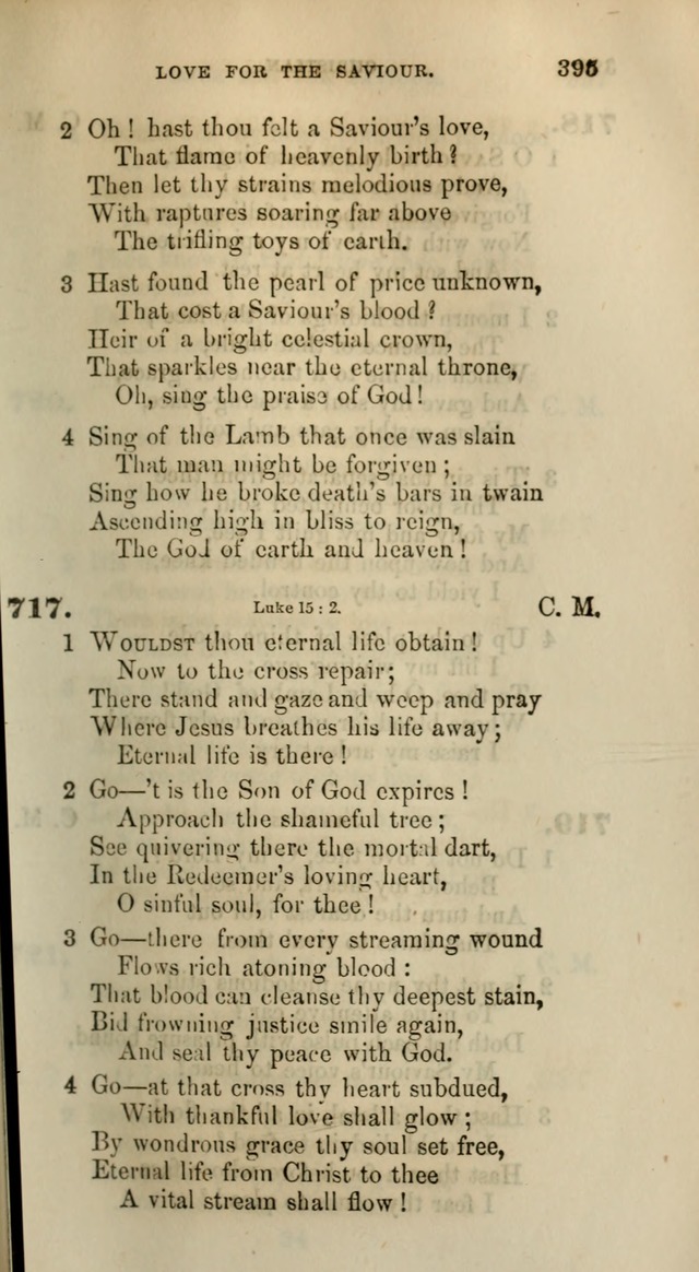 Songs for the Sanctuary; or, Psalms and Hymns for Christian Worship (Words only) page 395