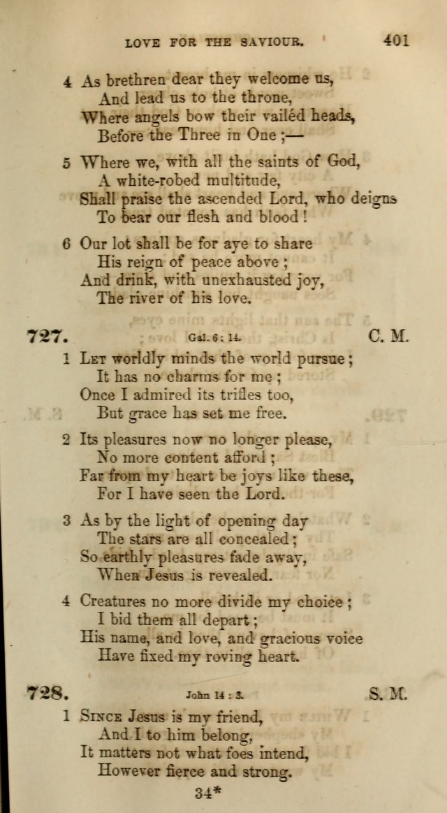 Songs for the Sanctuary; or, Psalms and Hymns for Christian Worship (Words only) page 401