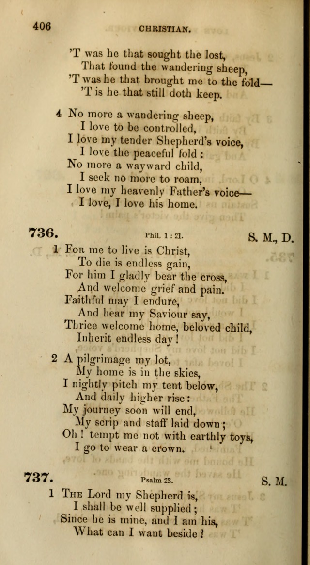 Songs for the Sanctuary; or, Psalms and Hymns for Christian Worship (Words only) page 406