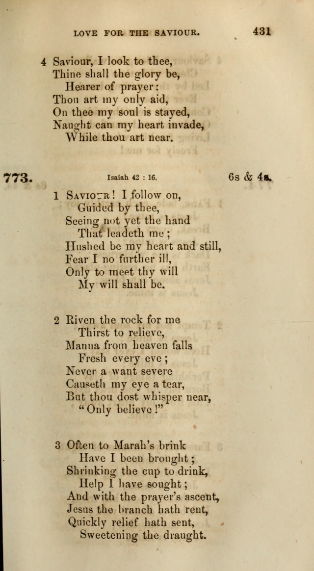 Songs for the Sanctuary; or, Psalms and Hymns for Christian Worship (Words only) page 431