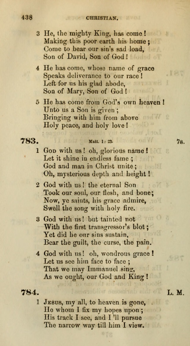 Songs for the Sanctuary; or, Psalms and Hymns for Christian Worship (Words only) page 438