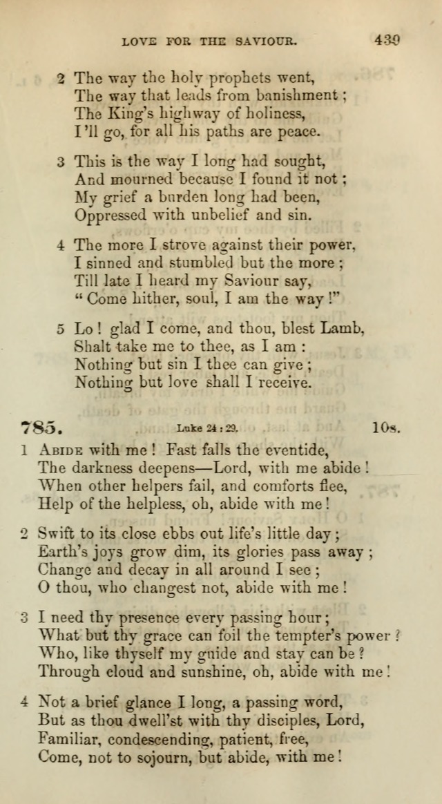 Songs for the Sanctuary; or, Psalms and Hymns for Christian Worship (Words only) page 439