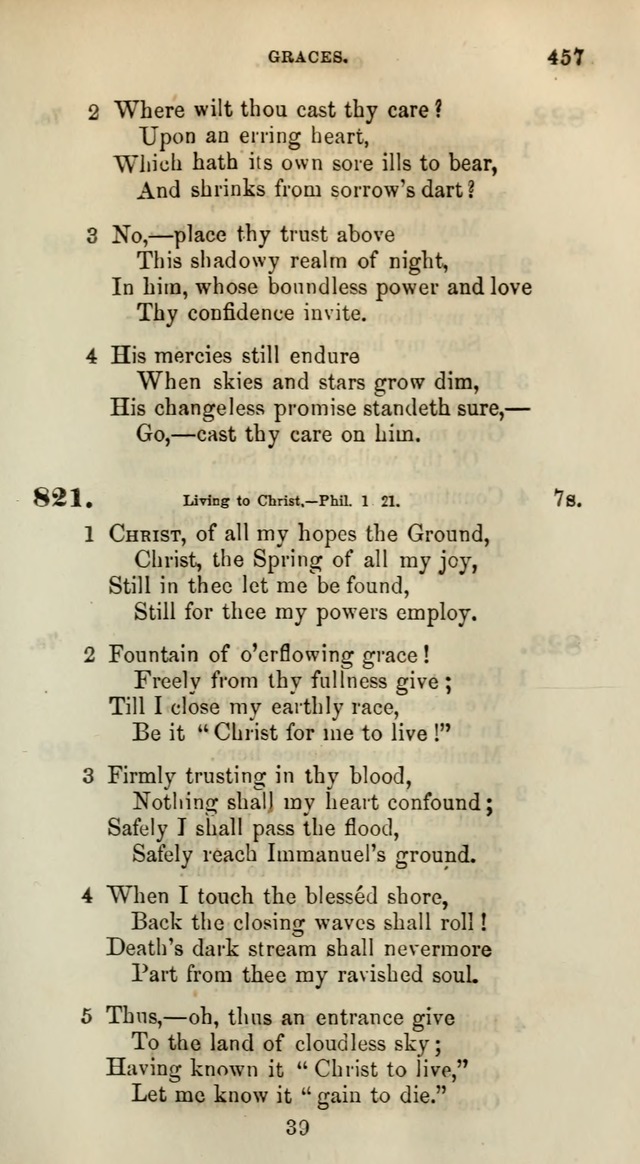 Songs for the Sanctuary; or, Psalms and Hymns for Christian Worship (Words only) page 457